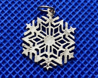 Vintage 14k massief geelgouden sneeuwvlokbedels - jaren 90 NOS