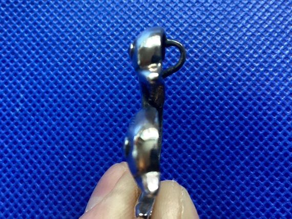 NOS: Sterling Silver Gemstone Leaping Dolphins Pe… - image 3