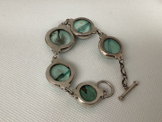 7” Genuine Turquoise Cabachon and 925 Sterling Si… - image 4