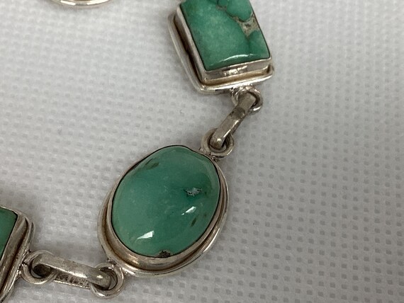 7” Genuine Turquoise Cabachons and 925 Sterling S… - image 3