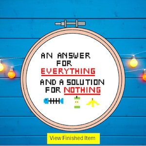 Schema punto croce sarcastico: una risposta a tutto (download digitale)