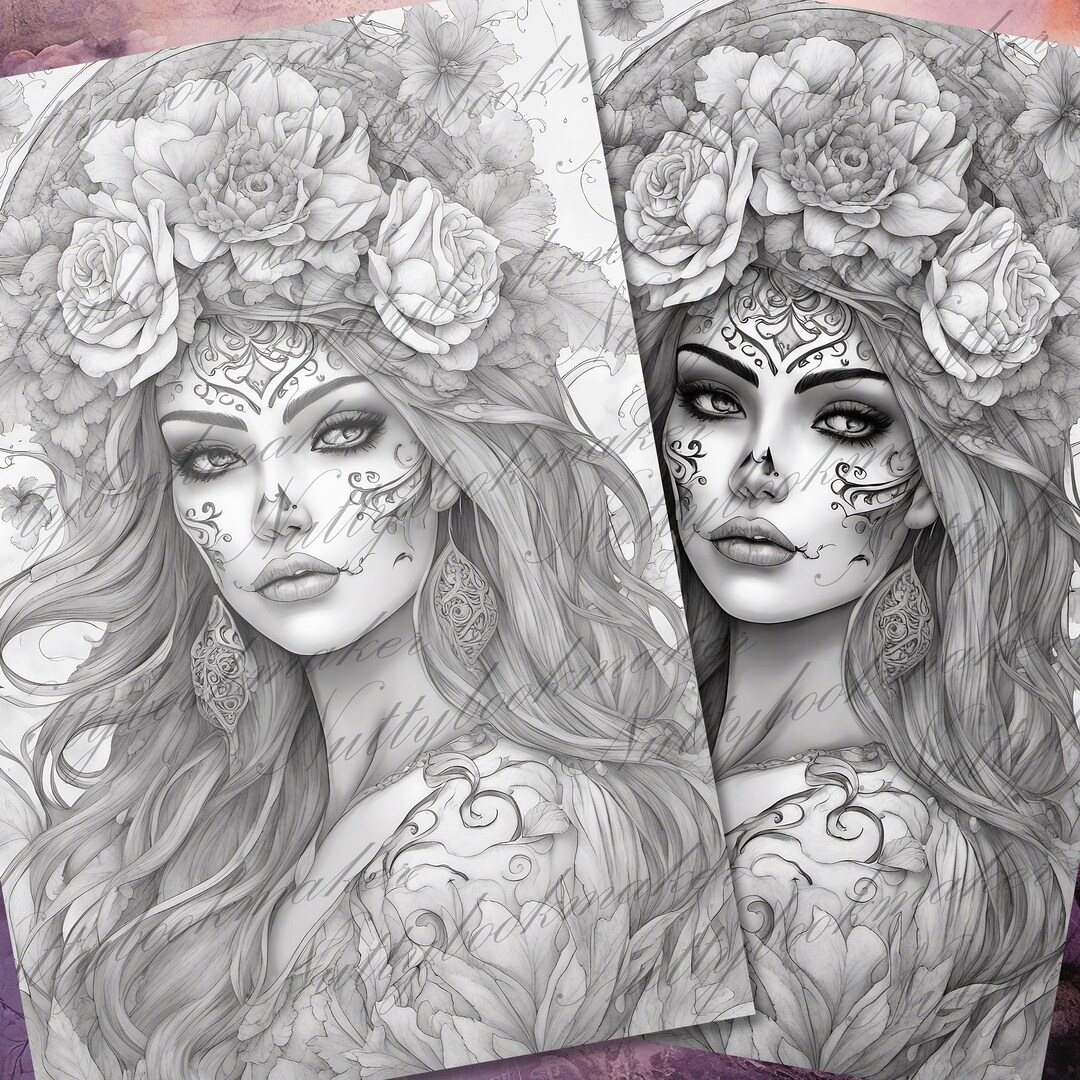 High Res Candy Girl Coloring Page - Etsy