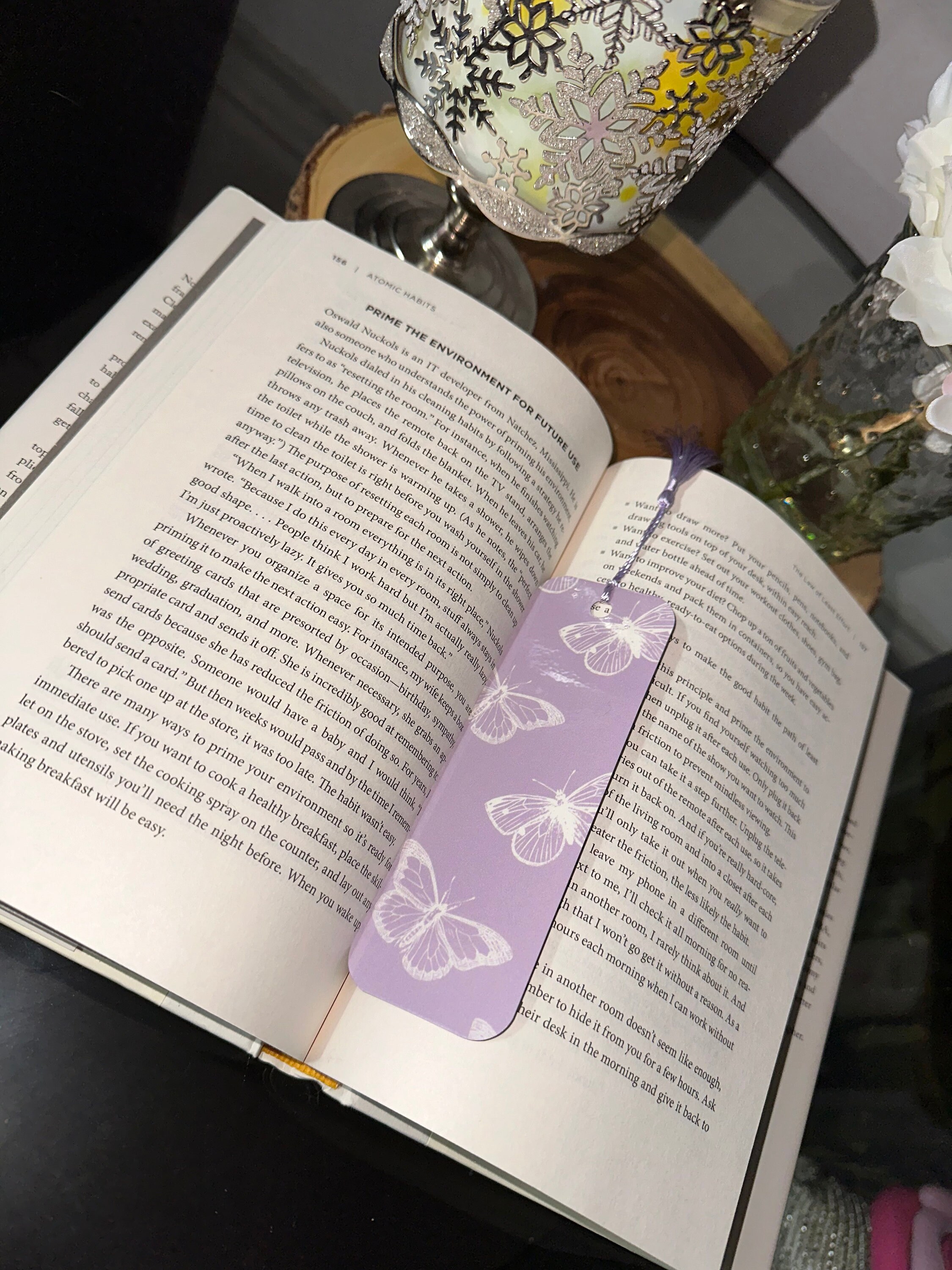 Purple Bookmark Example Purple Butterfly Bookmark - Etsy