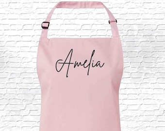 Delantal personalizado para mujer, delantal con nombre, delantal de chef personalizado para mujer, delantal de cocina personalizado, delantal para hornear, regalo para mamá, esposa, amiga 36