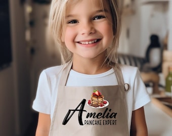 Pancake Expert Kids Apron, Custom Children Apron, Personalised Chef Apron, Cooking Baking Aprons For Kids, Custom Kids Apron Gift 22