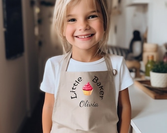 Custom Children Aprons, Little Cupcake Baker Personalised Apron , Cooking Baking Aprons For Kids, Custom Kids Apron Gift,  Name on Apron 15