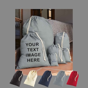 Aangepaste spullentas, katoenen tas met trekkoord, kerstcadeauzakje, kinderspeelgoedtas, herbruikbare cadeauzak, gepersonaliseerde bedankzakje, vrijgezellenfeest