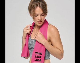 Custom Cooling Sports Towel, Personalized Gym Towel, Instant Cool Microfiber, Workout Fitness  Lightweight Quick-Dry Towel for Running