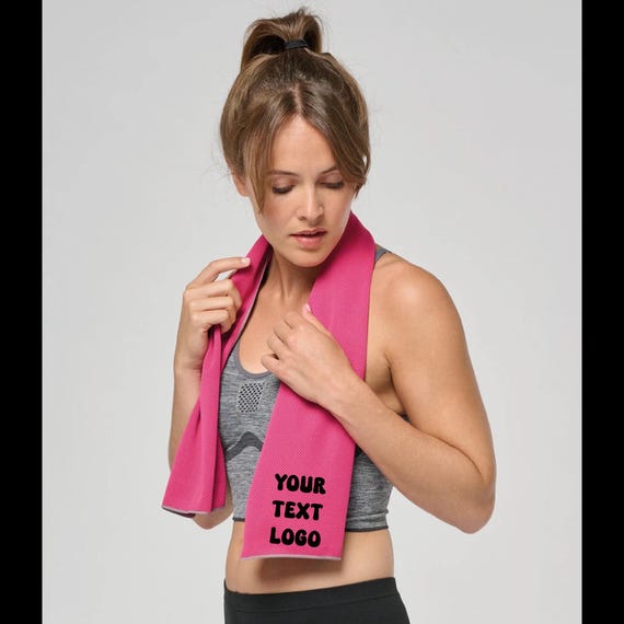 Custom Cooling Sports Towel, Personalized Gym Towel, Instant Cool Microfiber, Workout Fitness  Lightweight Quick-Dry Towel for Running