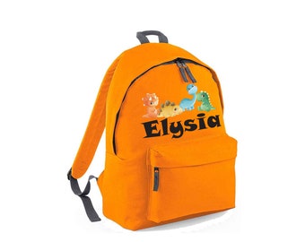 Custom Name Backpack, Personalised Dinosaur Backpack, School Bag, Back To School Girls/ Boys/ Kids Backpack, 18lt