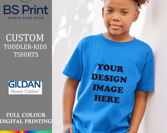 Custom Kids T-Shirt, Personalised Children Tshirt, Photo Print, Custom Children Shirt, Custom Gildan Heavy Cotton Toddler Kids Shirt