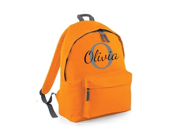Custom Name Backpack, Personalised Children Initial/Name Backpack, School Bag, Small Bag, Back To School Girls/ Boys/ Kids Backpack, 18lt
