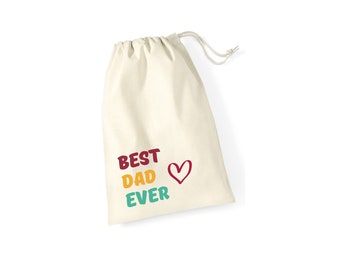 Mejor bolsa de regalo de papá, bolsas de regalo del día del padre, bolsa de regalo de papá, bolsas de regalo con cordón de algodón, saco de regalo de papá, bolsa de regalo reutilizable de varios tamaños