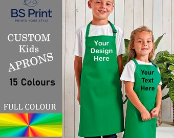 Custom Kids Apron, Personalized Children Aprons, Little Chef Apron, Cooking Apron, Gift For Boys/Girls, Custom Design On Apron, Baker Apron