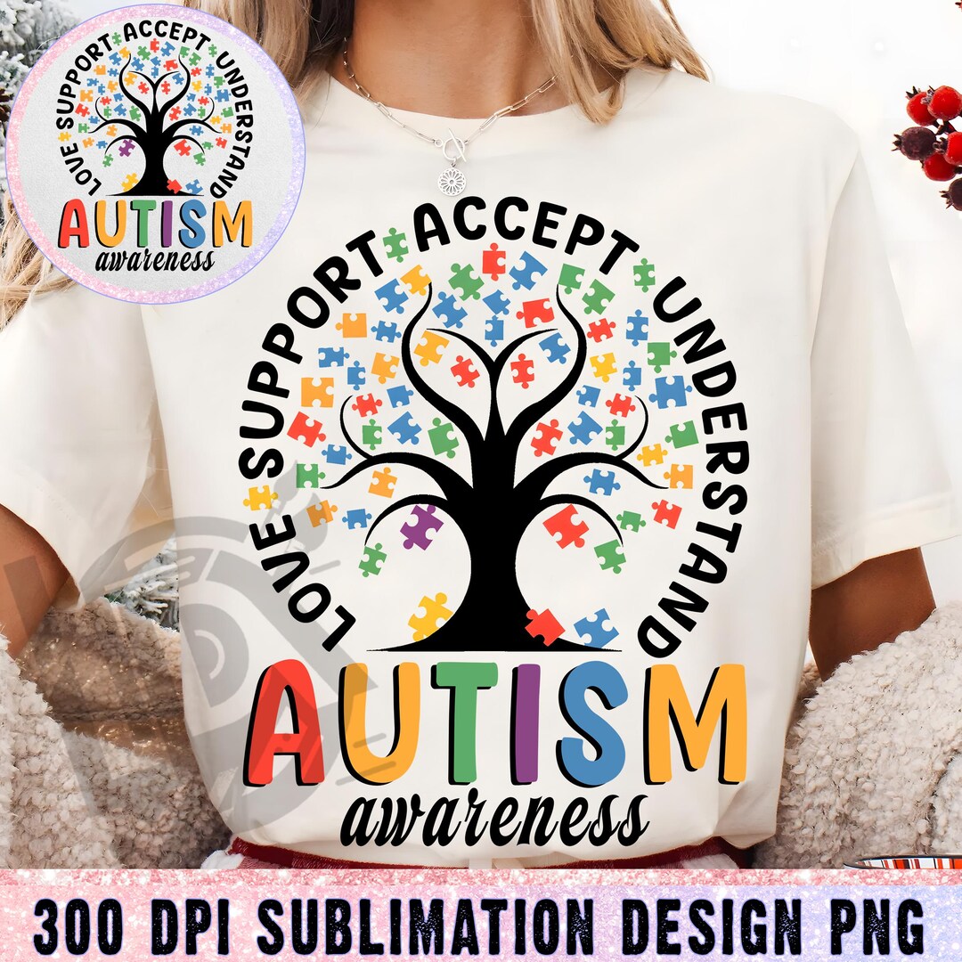 Autism Tree Png, Autism Love Support Accept Understand Png, Autism ...