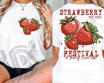 Strawberry Festival Png, A Berry Good Time Png, Strawberry Png, Retro Strawberry Bow Png, Cute Strawberry Flower Png, Summer Strawberry