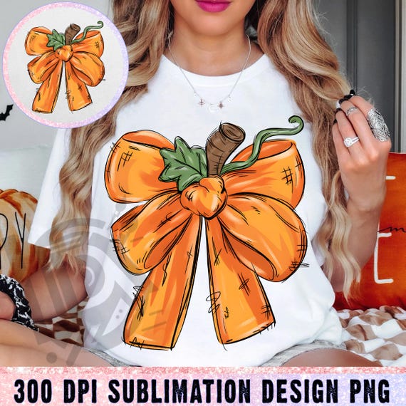 Pumpkin Coquette bow png, Retro halloween png, Gothic png, Orange bow png, Soft girl png, Pumpkin girly png, Fall pumpkin png, Shirt Png