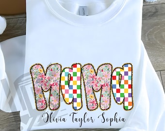 Floral Mama Bundle Png, Floral Mama Png, Preppy Mama Png, Mama Bundle, Mimi Png, Retro Mama Flower Png, Nana Png, Custom Png, Personalize