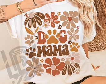 Boho Hund Mama Blumen Png, Hund Mama Png, Sublimationsdesign, Hundeliebhaber Png, Mama Leben Png, Boho Blume Png, Hund Mama Shirt Png, Hundegeschenke