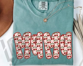 Cherry Coquette Bow Png, Summer Png, Mom Png, Sublimation Design, Mother's Day png, Cherry Png, Mama Png, Pink Bow Png, Retro Mama Shirt Png