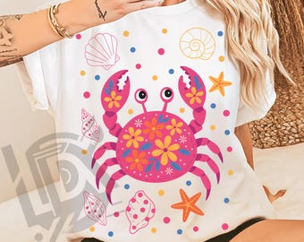 Summer Vibes Png, Retro Summer Starfish Png, Sublimation Designs, Summer Coquette Png, Trendy Summer Png, Summer Png, Beach Png, Crab Png