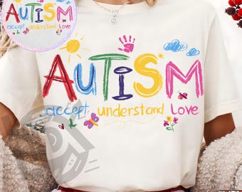 Autism Accept Understand Love Png, Autism Png, Autism Puzzle Png, Sublimation Designs, Autism Awareness Png, Autism Png, Special Education