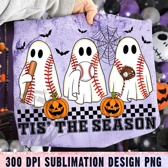 Tis The Season Png, Halloween Baseball Png, Touchdown Season Png, Funny Fall Baseball Ghost Png, Pumpkin Spice Png, Baseball Png, Pumpkin