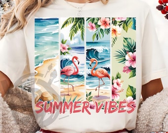 Summer Vibes Png, Flamingo Summer Png, Retro Summer Png, Summer Girly Png, Flamingo Png, Sublimation Download, Pink Summer Png, Cocktail Png