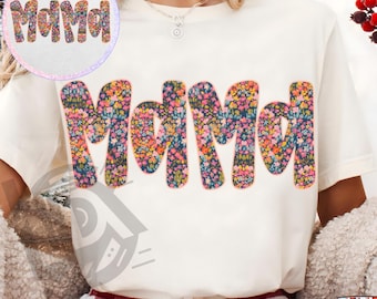 10 Floral Mama Bundle Png, Floral Mama Png, Preppy Mama Png, Mama Bundle Png, Mimi Png, Retro Mama Flower Png, Gift for Mom, Nana Png
