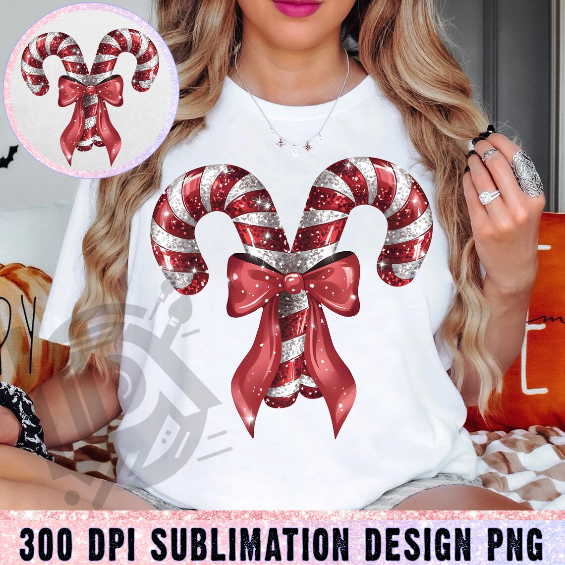 Christmas Candy Cane Png, Coquette Candy Cane Png, Christmas Png, Merry ...