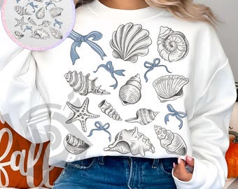 Coquette Seashell Png, Beach Png, Coastal Png, Summer Vibes Png, Summer Coquette Png, Vintage Summer Png, Seashell Png, Retro Summer Png