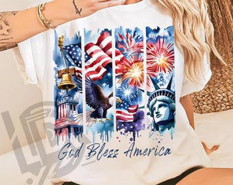 God Bless America Png, Happy 4th of July Png, 4th of July Png, America Eagle Png, Patriotic Png, USA Png, Christian Png, Statue of Liberty