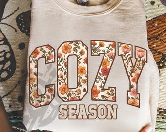 Cozy Season Png, Thanksgiving Png, Fall Season, Sublimation Design, Pumpkin Png, Autumn Png, Retro Halloween Png, Cozy Sublimation Design