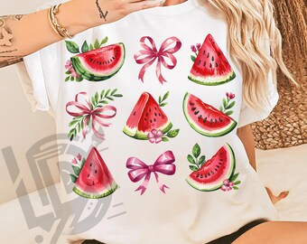Watermelon Coquette Png, Watermelon Png, Sublimation Design, Summer Png, Summer Vibes Png, Trendy Summer Png, Girly Summer Png, Fruit Png