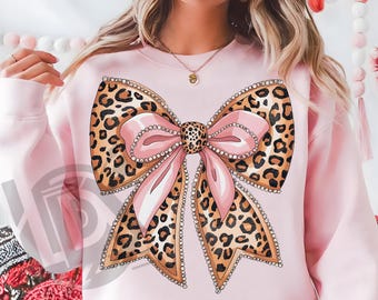 Leopard Coquette Bow PNG, Leopard Print Bow PNG, Cheetah Bow, Girly Girl Bow Aesthetic, Trendy Coquette Png, Girlie, Pink Coquette Png