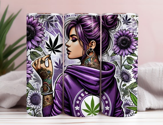 Canna Mom Get a Break Weed Floral Tumbler Wrap, Badass Marijuana 20oz Skinny Sublimation Tumbler Design, Sarcastic Design, Funny Tumbler png