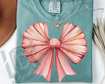 Seashell Bow Png, Coquette Bow Png, Beach Png, Summer Png for Shirt, Seashell Bow Shirt Png, Coquette Beach Shirt Png, Sublimation Png