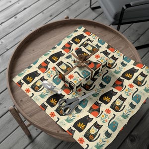 Cats Wrapping Paper Gift Wrap for Cat Lovers  Cats Whimsical Cat-Themed Wrapping Paper Festive Gift Wrap with Playful Cat Illustrations