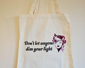 Motivational Canvas Tote Bag: Inspirational Quote