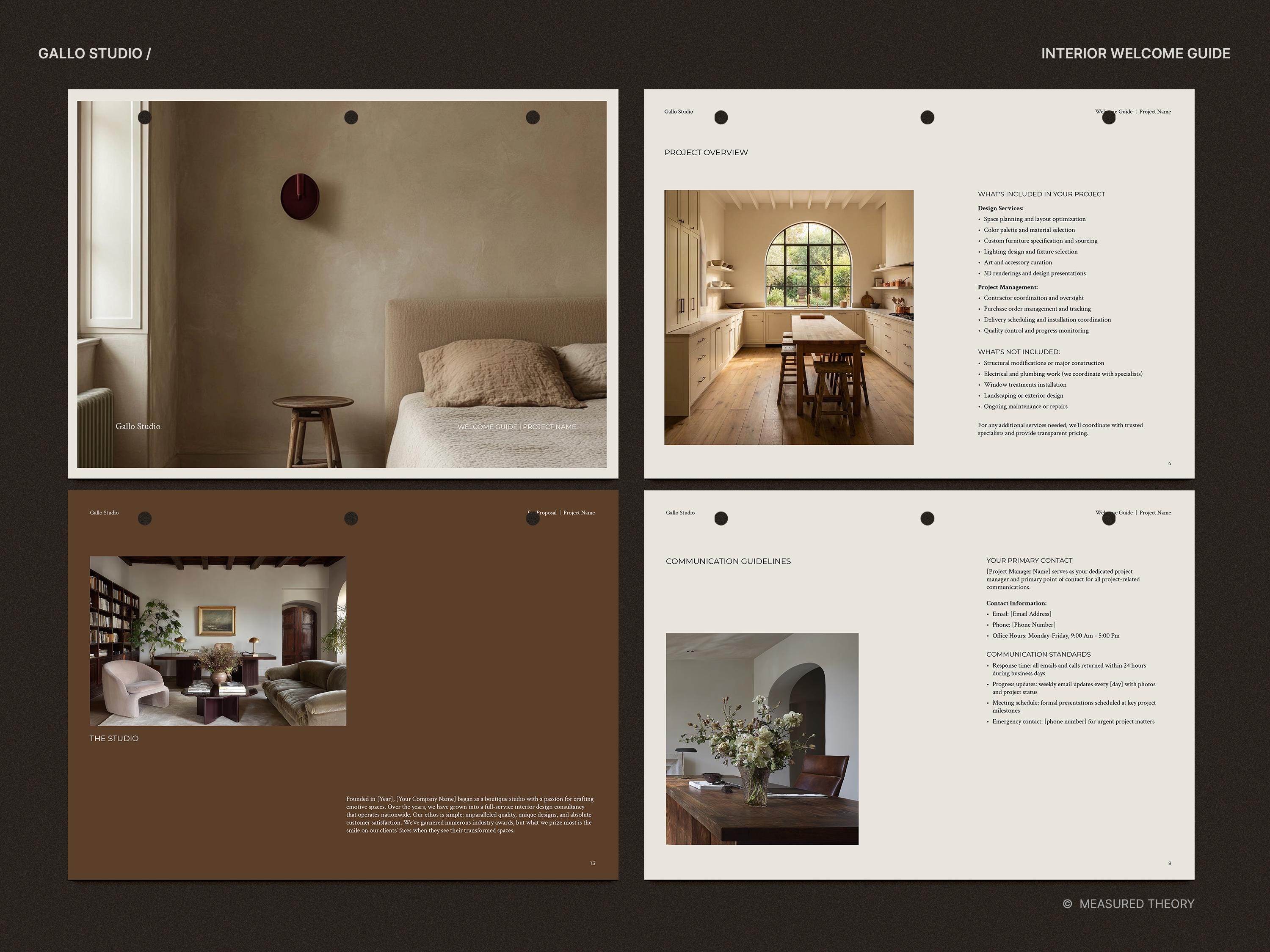 Interior Design Welcome Guide Template for Interior Designers, Welcome ...