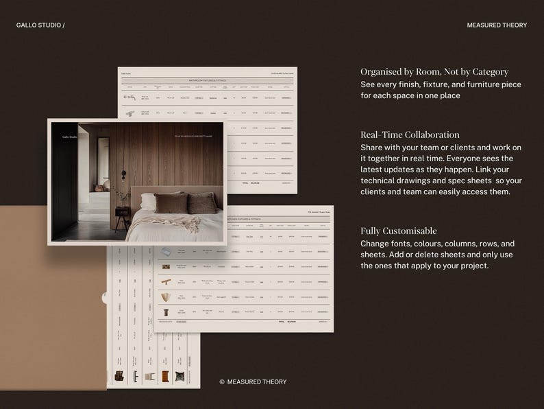 Interior Design FFE Schedule Template | Canva, Powerpoint, Adobe InDesign, Google Sheets, Excel image 4