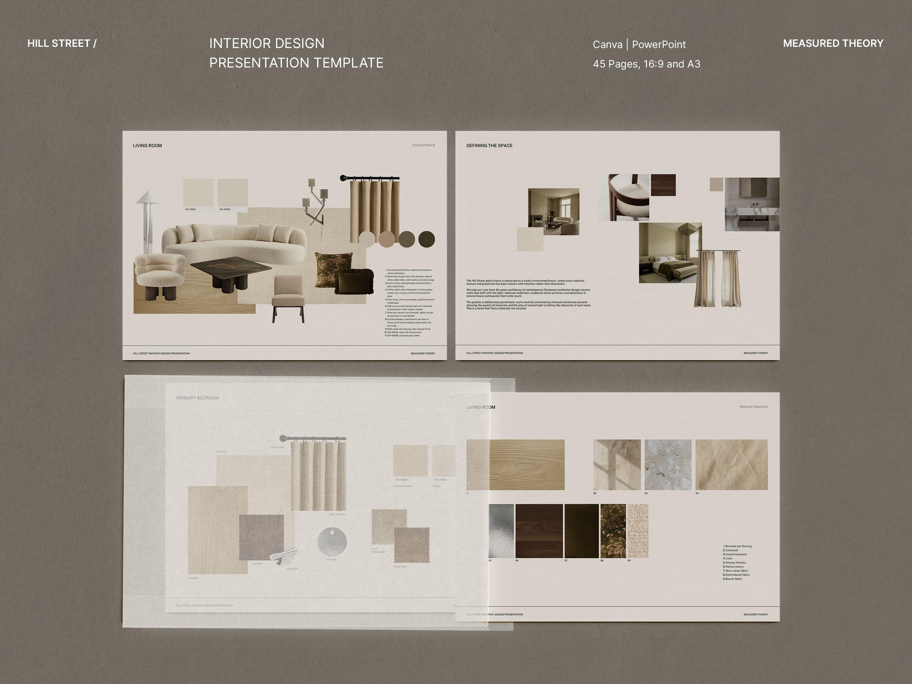 Design Presentation Template for Interior Designers and Architects ...
