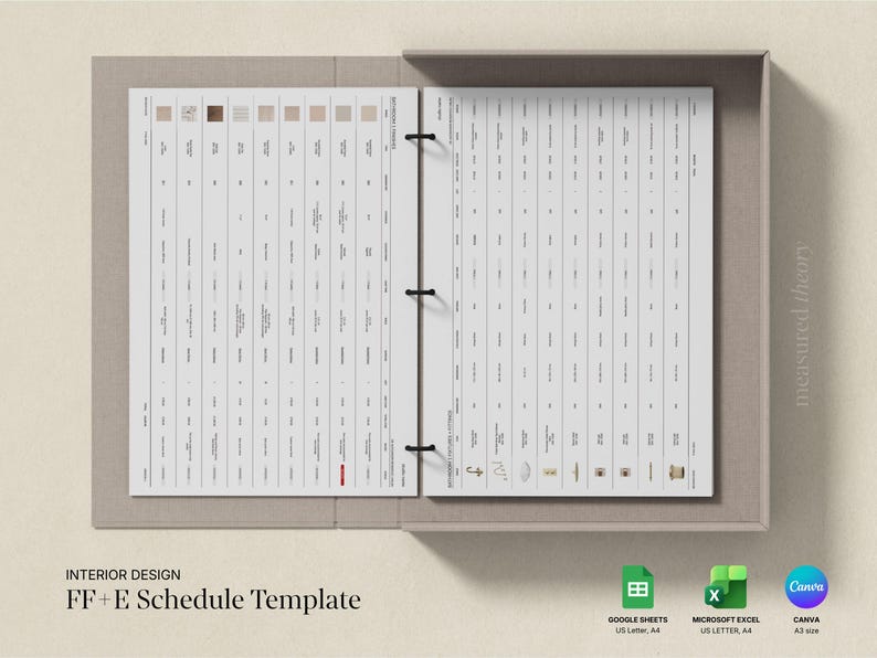Ffe Shcedule Example FF&E Schedule Template for Interior Designers (google Sheets, Excel ...