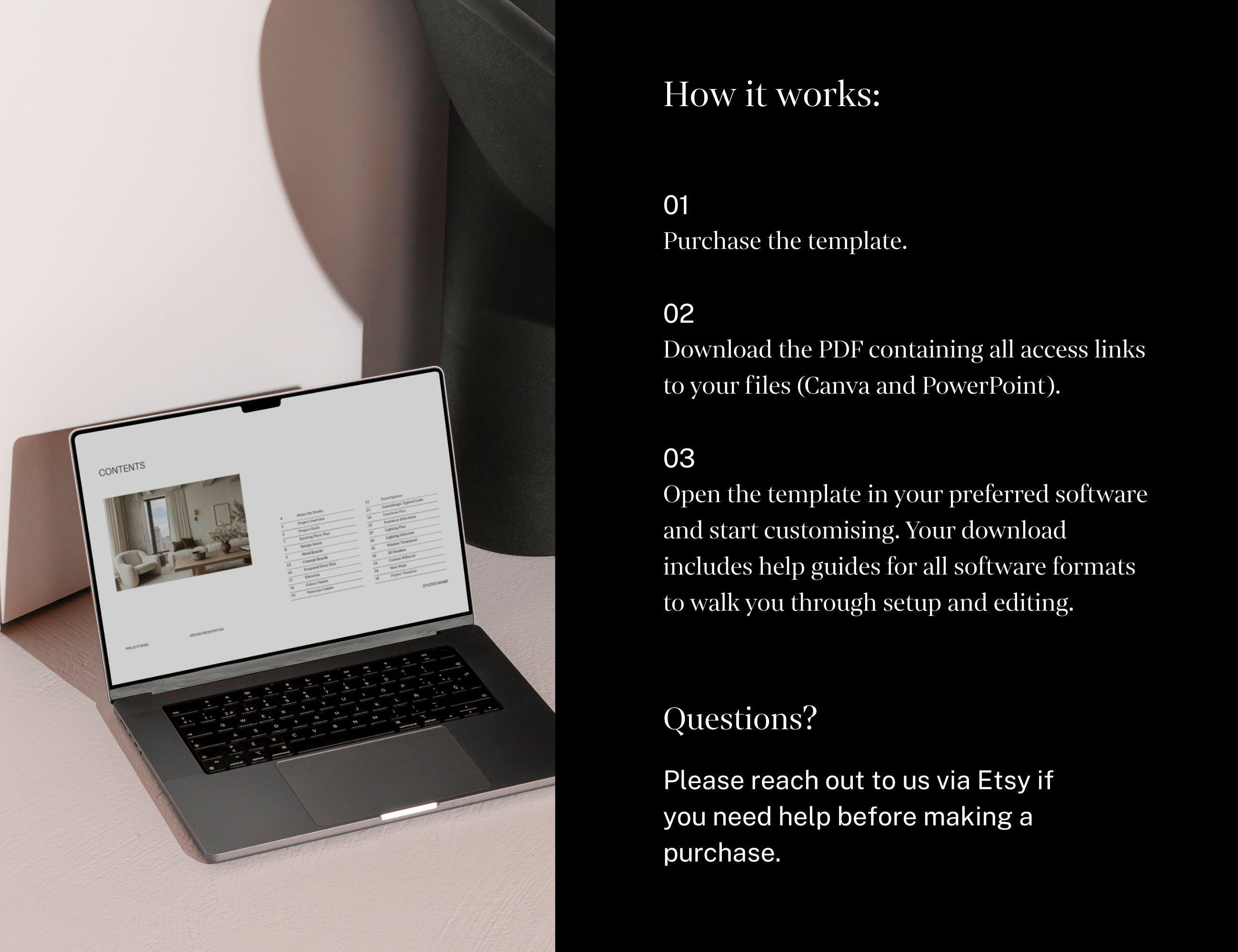 Interior Design Fee Proposal Template | Canva, Powerpoint (US Letter ...