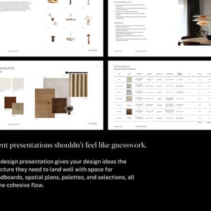 Interior Design Presentation Template, Mood Board, FF&E Schedule (canva ...
