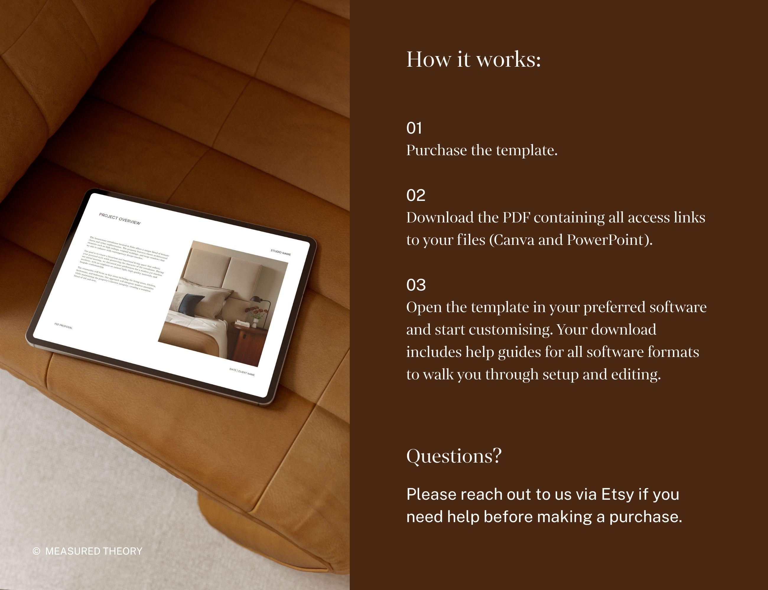 Interior Design Fee Proposal Template, Editable in Canva, Indesign ...