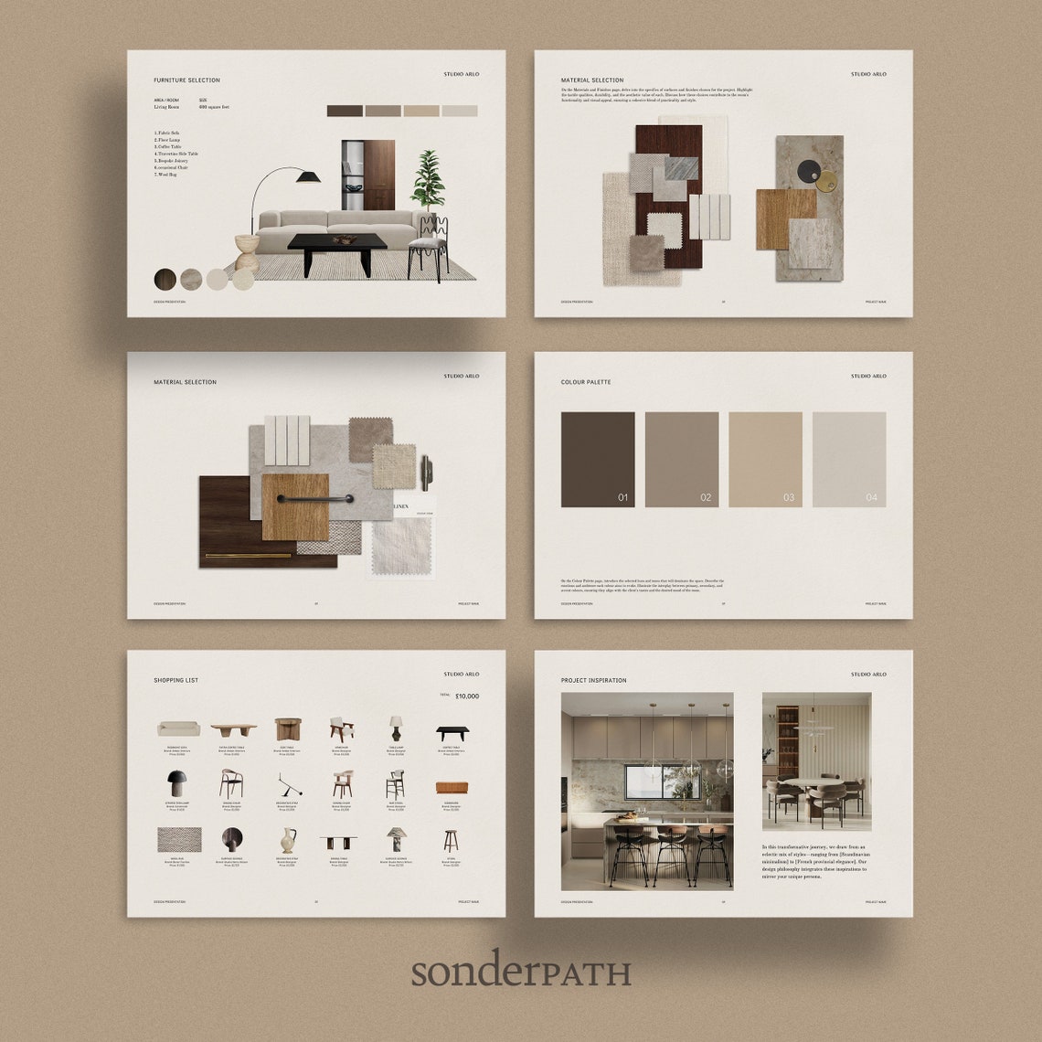 Interior Design Presentation Template, Interior Design Mood Board Interior Design Presentation Template, Interior Design Mood Board