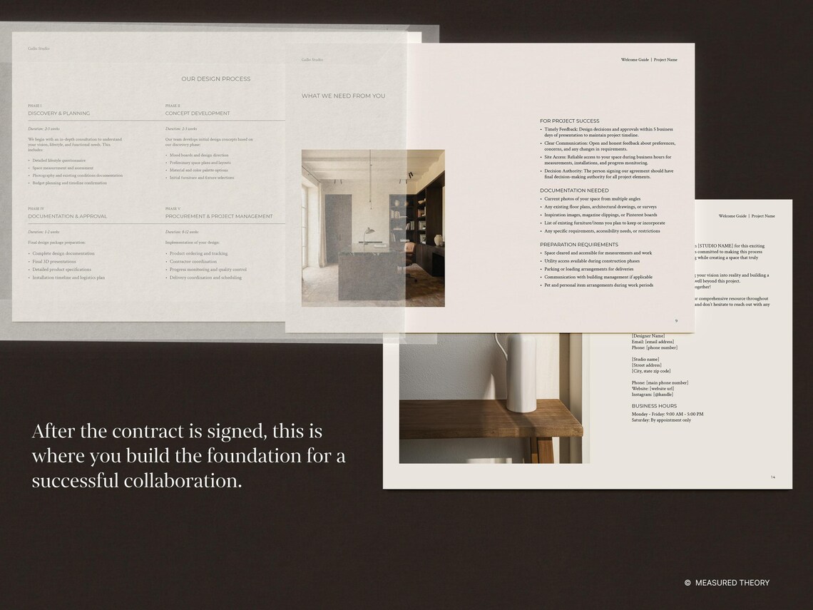 Interior Design Welcome Guide Template for Interior Designers, Welcome ...