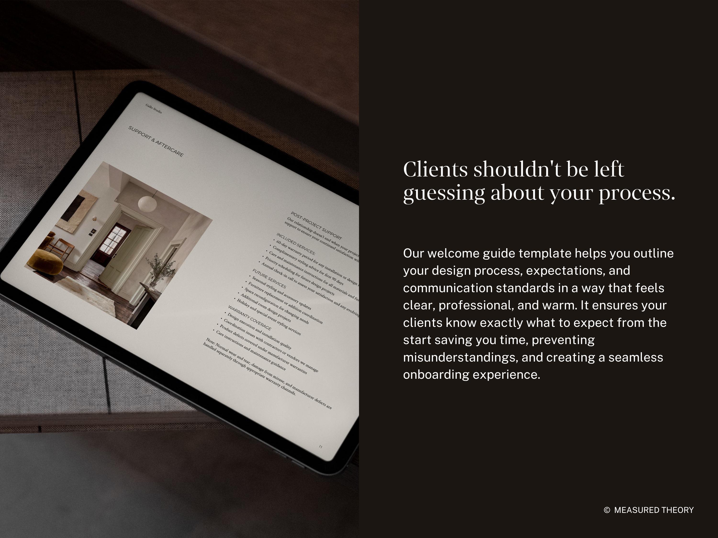 Interior Design Welcome Guide Template for Interior Designers, Welcome ...