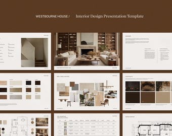 Presentatiesjabloon interieurontwerp | Canva, PowerPoint, InDesign